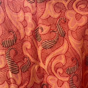 Fun Orange Wrap Layered Skirt by Michal